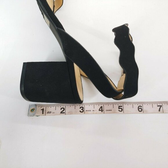 Chinese Laundry Womens Rosie Scalloped Open Toe Slingback Pumps Black 8.5 New - Picture 8 of 10